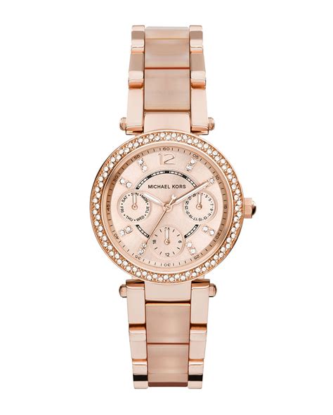 michael kors women's parker watch rose gold|michael kors parker mini watch.